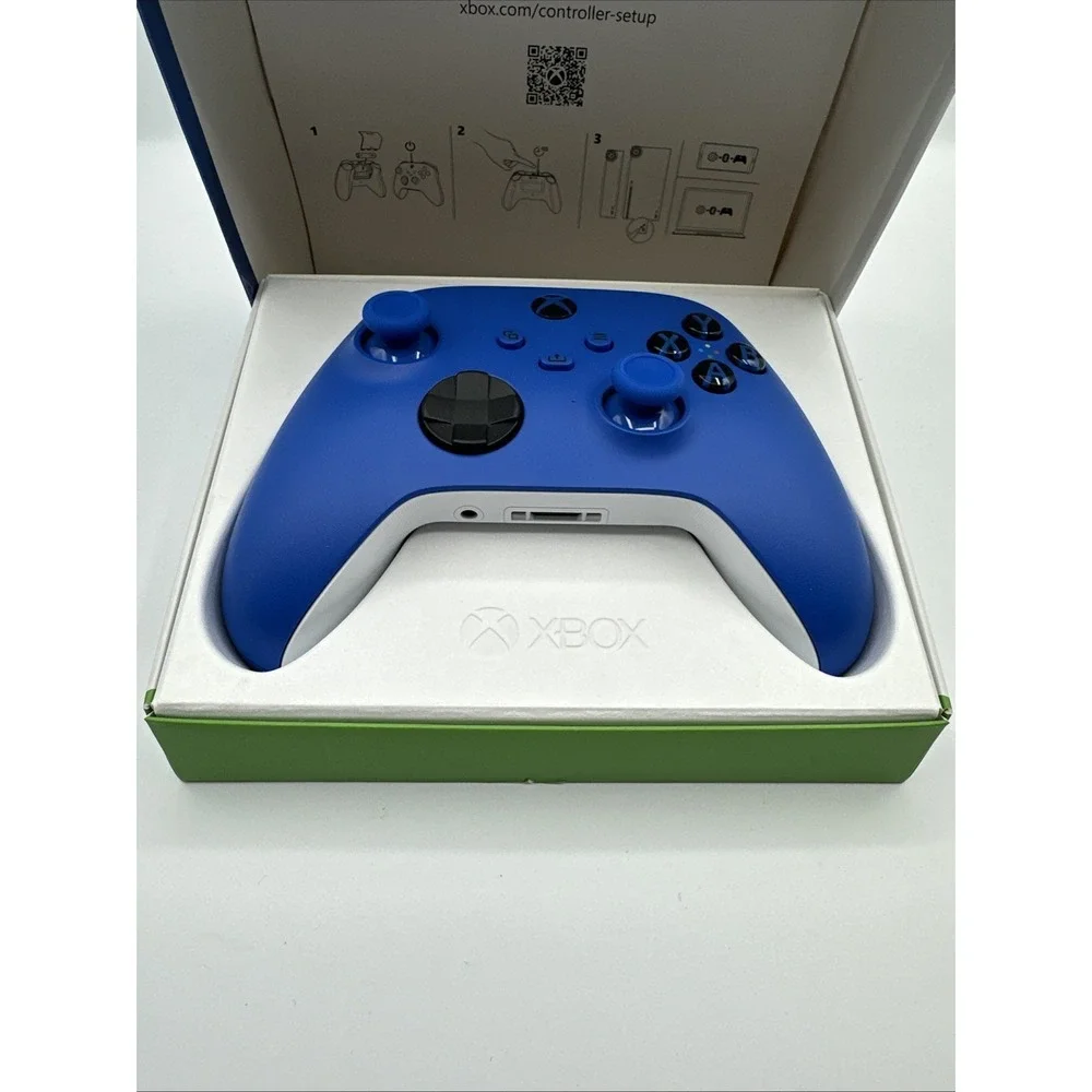 New Microsoft Original Xbox Controller S Shock Blue QAU-00065‎